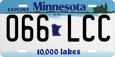 MN license plate 066LCC