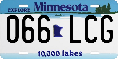 MN license plate 066LCG