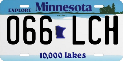 MN license plate 066LCH