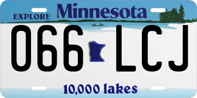 MN license plate 066LCJ