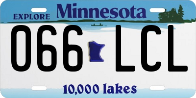 MN license plate 066LCL