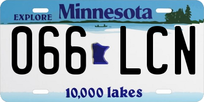 MN license plate 066LCN