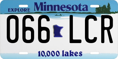 MN license plate 066LCR