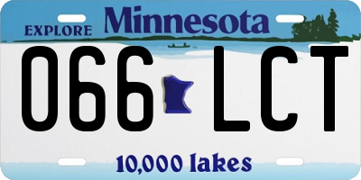 MN license plate 066LCT