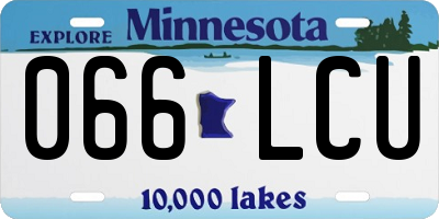 MN license plate 066LCU