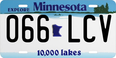 MN license plate 066LCV