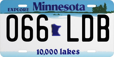 MN license plate 066LDB