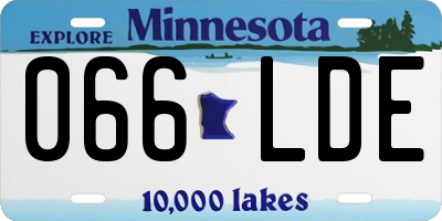 MN license plate 066LDE