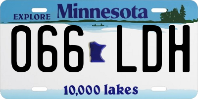 MN license plate 066LDH
