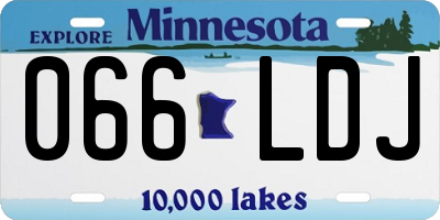 MN license plate 066LDJ