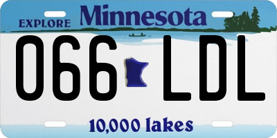 MN license plate 066LDL