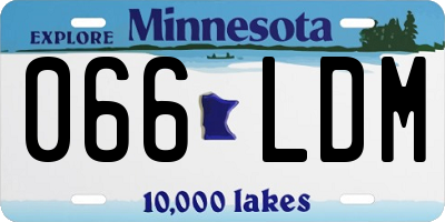 MN license plate 066LDM