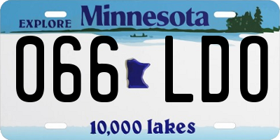 MN license plate 066LDO