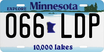 MN license plate 066LDP