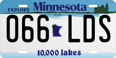 MN license plate 066LDS