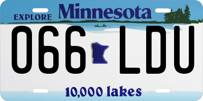 MN license plate 066LDU