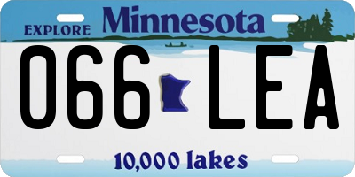 MN license plate 066LEA