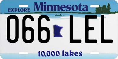 MN license plate 066LEL