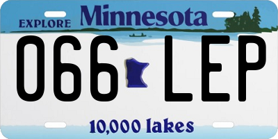 MN license plate 066LEP