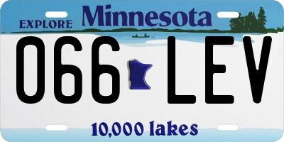 MN license plate 066LEV