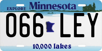 MN license plate 066LEY