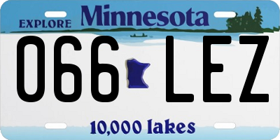 MN license plate 066LEZ