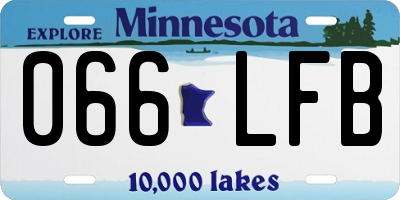 MN license plate 066LFB