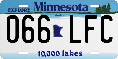 MN license plate 066LFC
