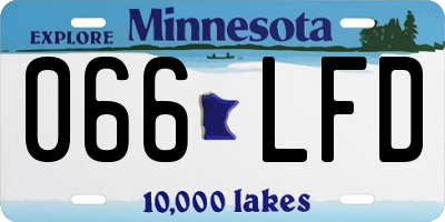 MN license plate 066LFD