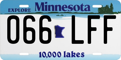 MN license plate 066LFF