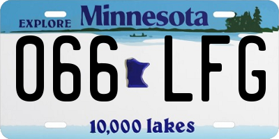 MN license plate 066LFG