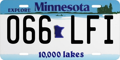 MN license plate 066LFI