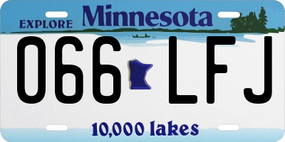 MN license plate 066LFJ