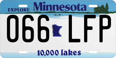 MN license plate 066LFP