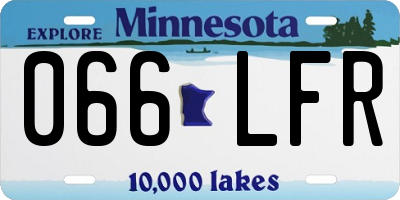 MN license plate 066LFR