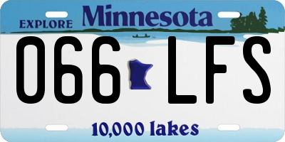 MN license plate 066LFS