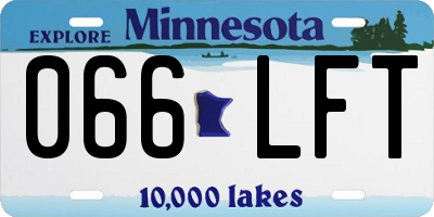 MN license plate 066LFT