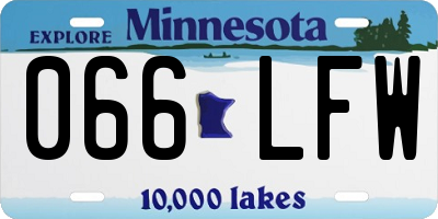 MN license plate 066LFW