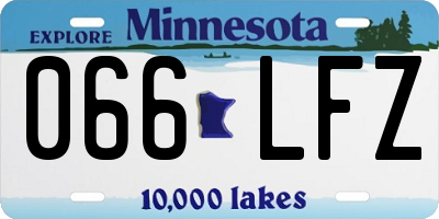 MN license plate 066LFZ