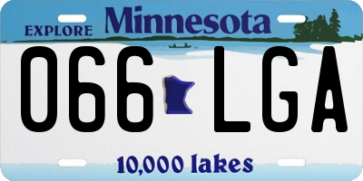 MN license plate 066LGA