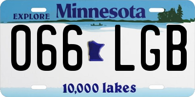 MN license plate 066LGB