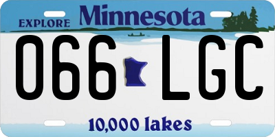 MN license plate 066LGC