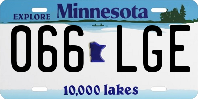 MN license plate 066LGE