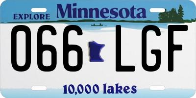 MN license plate 066LGF