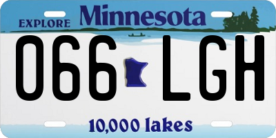 MN license plate 066LGH