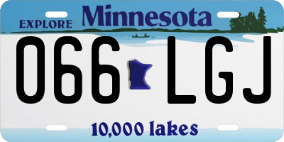 MN license plate 066LGJ