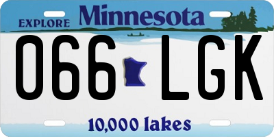 MN license plate 066LGK