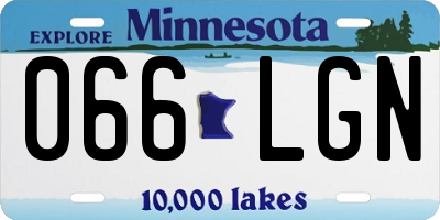MN license plate 066LGN