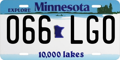 MN license plate 066LGO