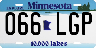 MN license plate 066LGP